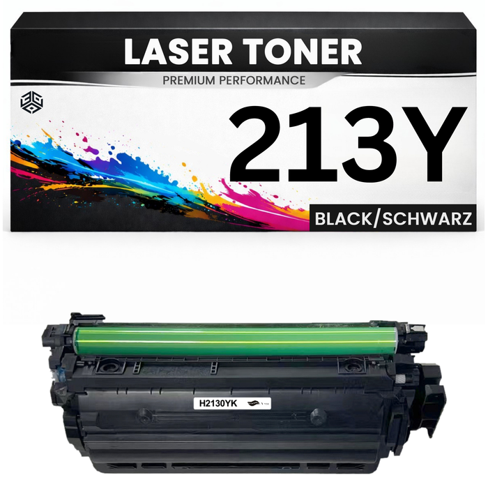 2 x Toner 213Y für HP kompatibel Schwarz W2130Y wie Original Tonerkartusche LaserJet Enterprise 5700dn 6700dn 6701dn MFP 5800f 5800dn 6800dn Color 5800zf
