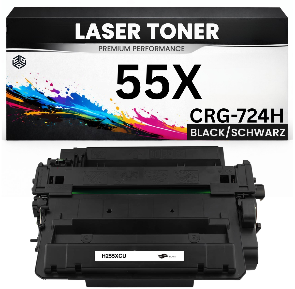 XXL Toner kompatibel für HP CE255X / CRG-724H(55X) LaserJet P3011 LaserJet Enterprise P3015d/P3015Dn/P3015x/P3016 LaserJet Enterprise 500 MFP M525f/M525dn LaserJet Enterprise flow MFP M525c LaserJet