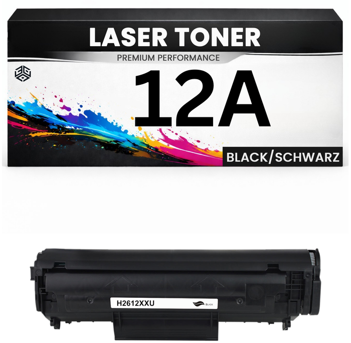 2 x Toner 12A für HP Schwarz Q2612A Canon FX10 703 FX9 (12A) wie Original Fax-L100/120/140/160 LBP2900/3000 i-SENSYS MF4150 LaserJet 1010 1012
