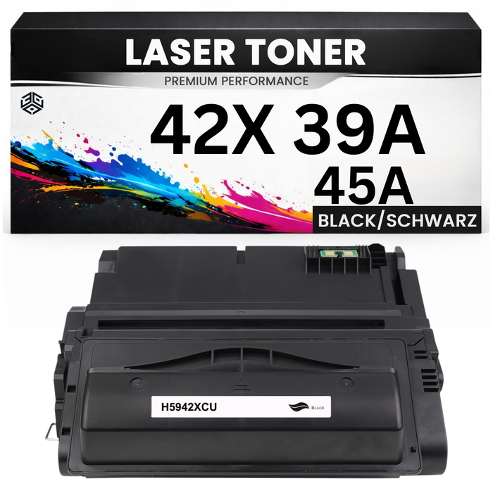 2 x Toner 42X / 38A 39A 45A für HP Schwarz Q5942X Q1338A Q1339A TOP wie Original LaserJet 4200 4200dtn 4200dtns 4200dtnsl 4200tn 4240 4250 4250dtn