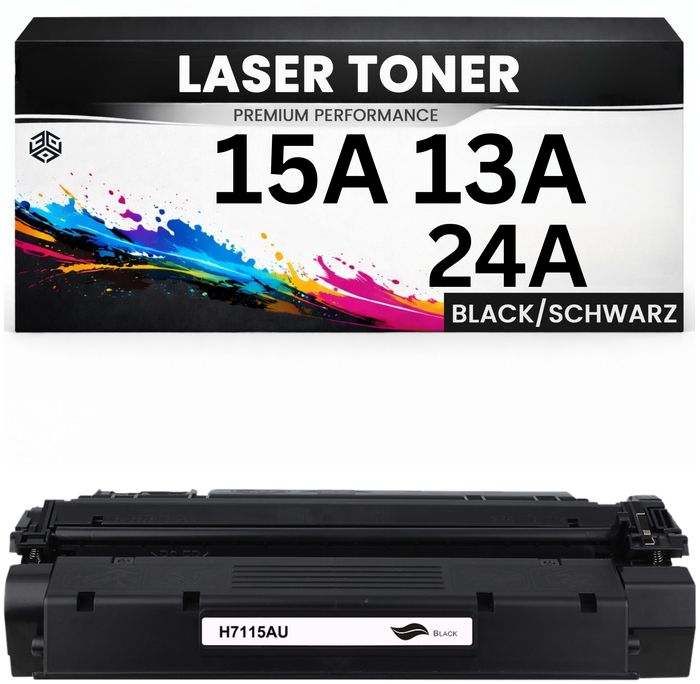 2 x Toner 15A / 13A 24A für HP Schwarz C7115A Q2613A Q2624A EP25 wie Original Canon LBP1210/558 LaserJet 3300MFP 3320MFP 3320nMFP 3330MFP 3380MFP LBP558