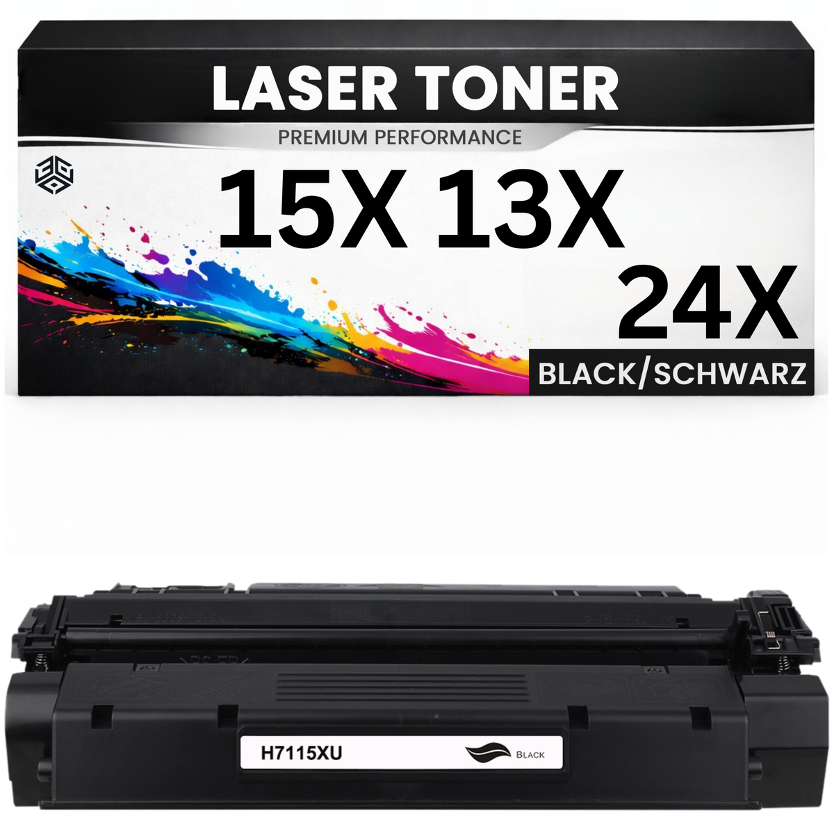 XL Toner kompatibel für HP C7115X / Q2613X / Q2624X / EP25(15X / 13X / 24X) LaserJet 1000/1005/1150/1200/1200n/1200se/1220/1220SE/1300/1300N/3300MFP/3320nMFP/3320MFP/3330MFP/3380MFP;Canon