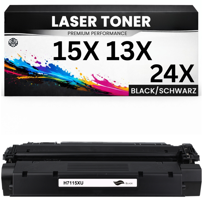 2 x XXL Toner 15X / 13X 24X für HP Schwarz C7115X Q2613X Q2624X EP25 wie Original LaserJet 1000 1005 1150 1200 1200se 1220 1220se 1300 3300MFP 3320MFP