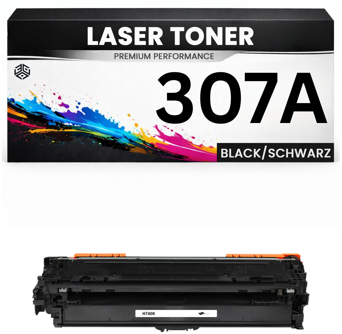Toner kompatibel für HP CE740A(307A) Color LaserJet Professional CP5225 series in Schwarz