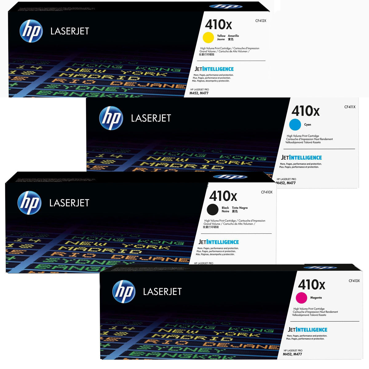 HP 410X Original LaserJet-Toner /  Multipack Schwarz, Cyan, Magenta, Gelb