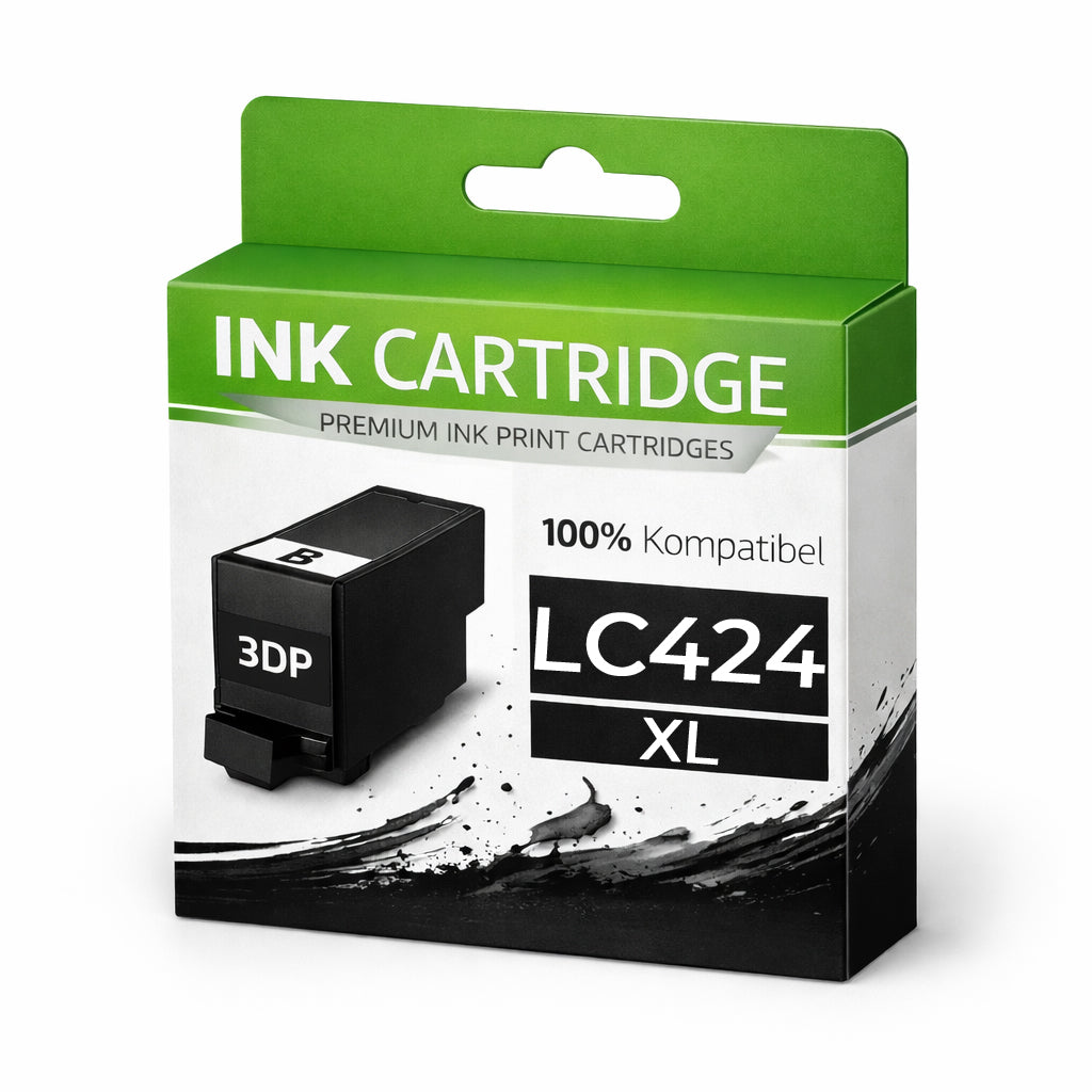 2 x XL Tintenpatrone LC421XLBK für Brother kompatibel Schwarz LC421XLBK wie Original für Brother DCP-J1050DW, MFC-J1010DW, DCP-J1140DW