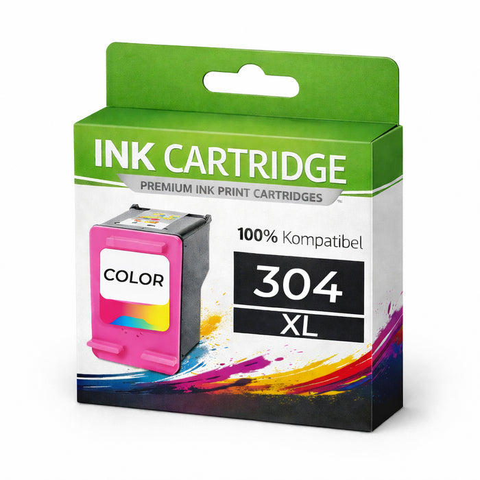 2 x XL Tintenpatrone 304XL CMY N9K07AE für HP Color C/M/Y Patrone 304 Premium Quali Deskjet 2620 2621 2623 2624 2625 2628 2630 2632 2633 2634 2652 2655