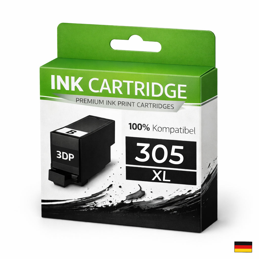 2 x XL Tintenpatrone 305XLK für HP Schwarz 305 Black hohe Reichweite Deskjet Plus Inkadvantage 4175 4178 6078 6478 1216 2336 2775 2776 2777 2778 2779