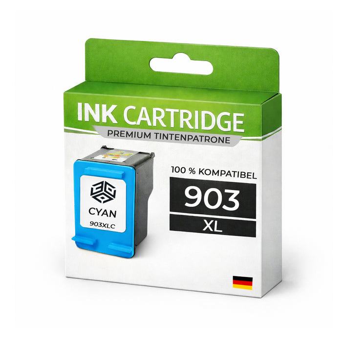 2 x XL Tintenpatrone 903XLC Cyan für HP T6M03AE Premium Alternative Günstig Officejet Pro 6950 6960 6968 6970 6974 6975 6978 6979 6951 6954