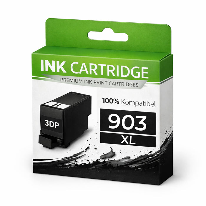 2 x XL Tintenpatrone 903XLBK für HP Schwarz T6M15AE Premium 1500 S. Reichweite Officejet Pro 6950 6960 6968 6970 6974 6975 6978 6979 6951 6954