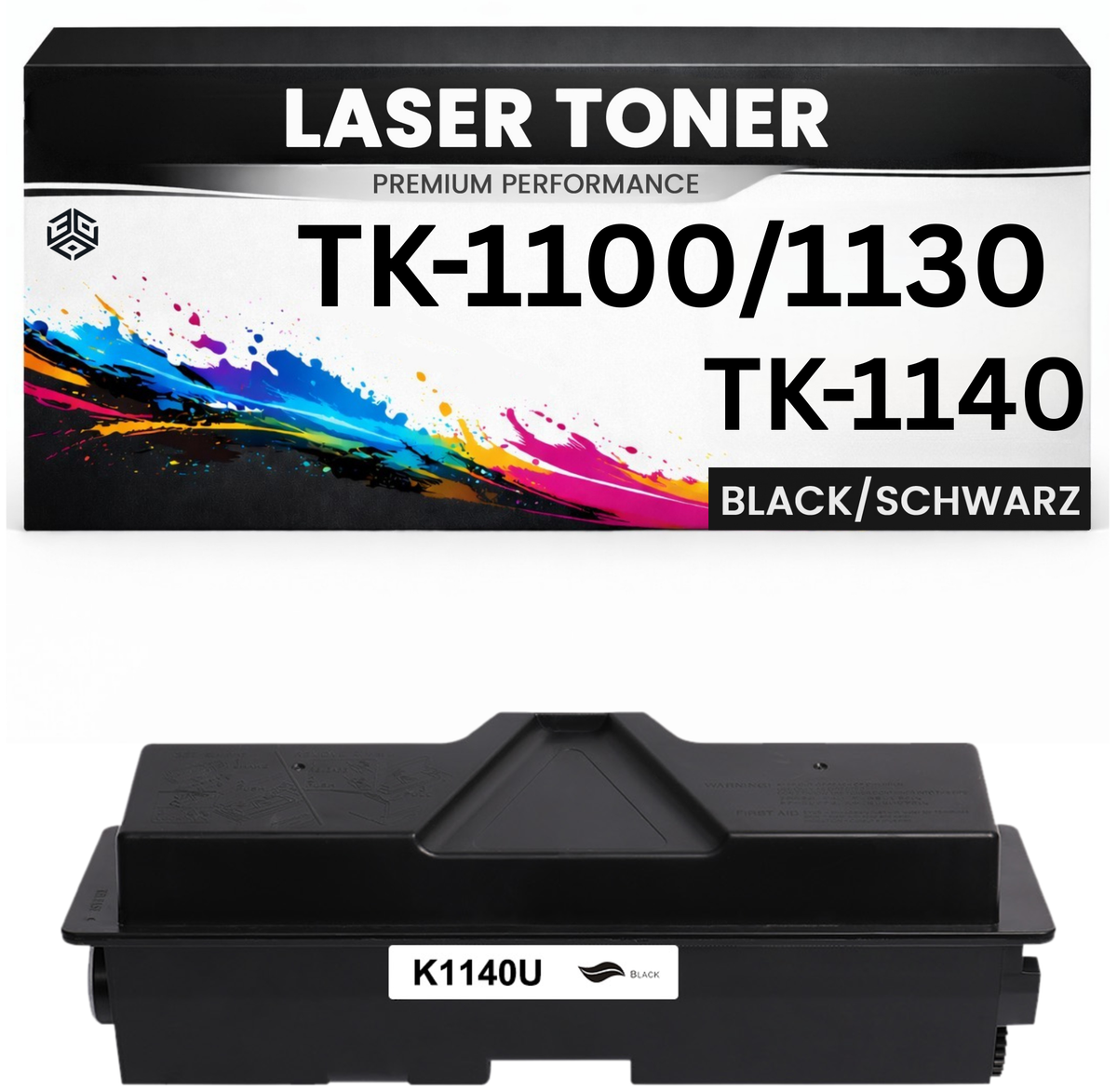 XXL Toner kits kompatibel für Kyocera TK-1100 / TK-1130 / TK-1140 FS-1110/1024MFP/1124MFP/1130MFP/1030MFP/1035MFP DP/1135MFP ECOSYS M2030dn/M2530dn/M2035dn/M2535dn in Schwarz
