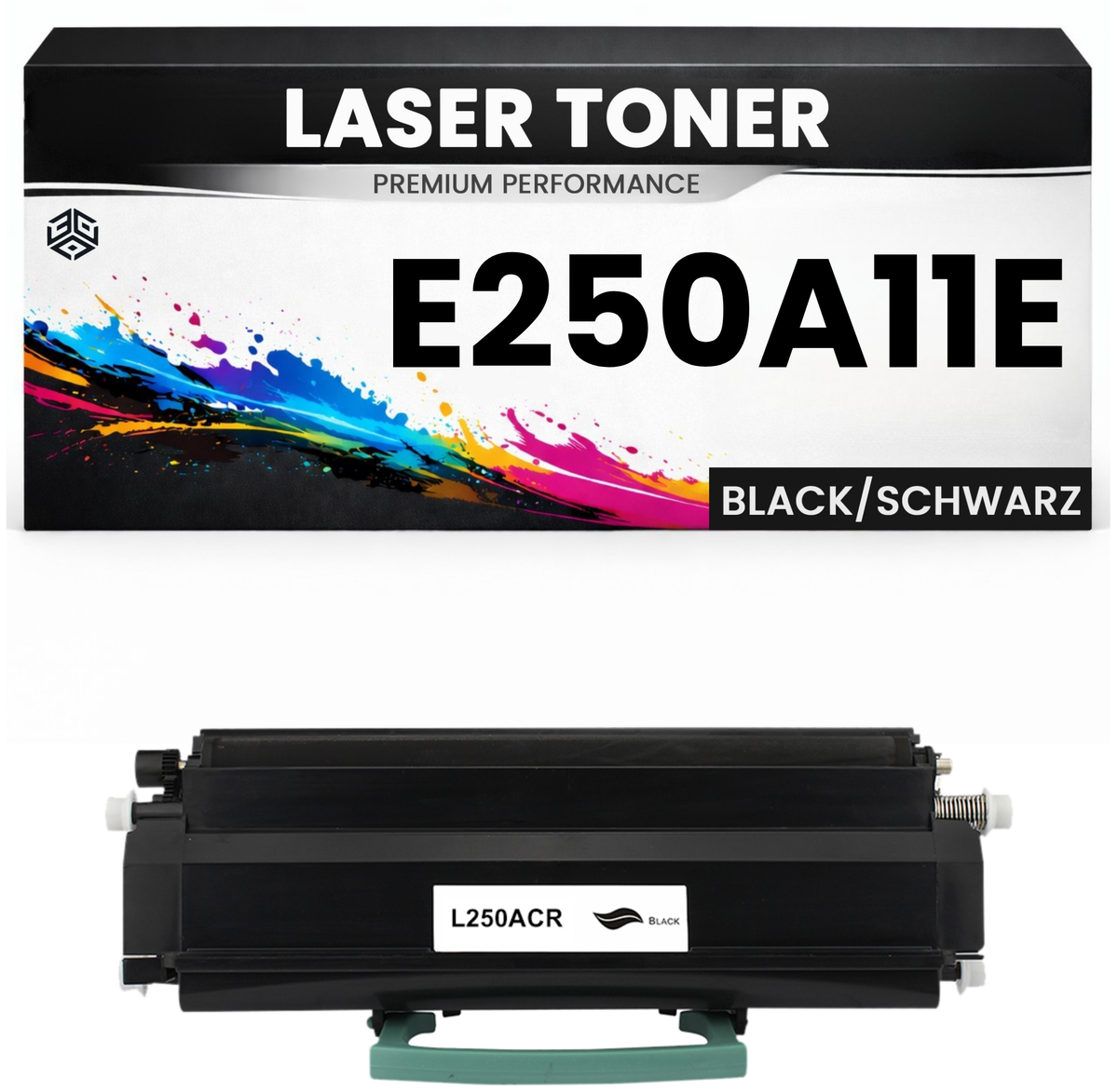 2 x Toner E250A11E für Lexmark Schwarz E250A11E Premium Alternative hohe Reichweite für Lexmark E250D, E250DN, E350D, E352DN