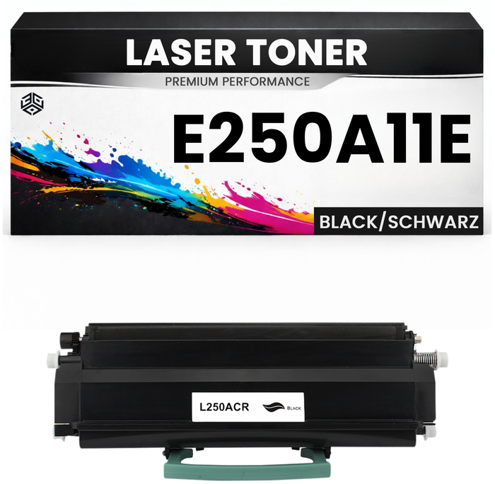 2 x Toner E250A11E für Lexmark Schwarz E250A11E Premium Alternative hohe Reichweite für Lexmark E250D, E250DN, E350D, E352DN