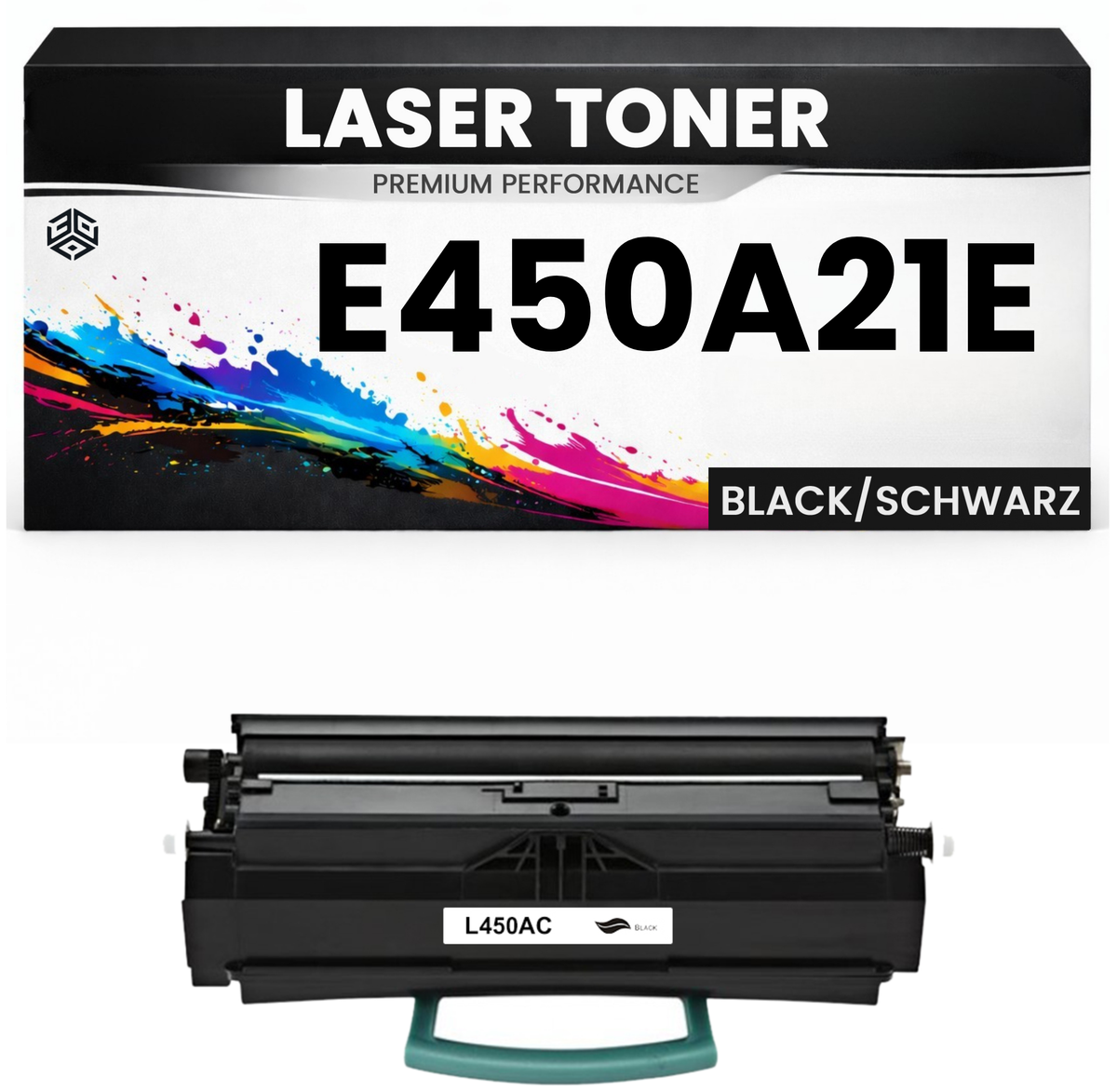 2 x Toner E450A21E für Lexmark Schwarz E450A21E Premium Alternative hohe Reichweite für Lexmark E450DN