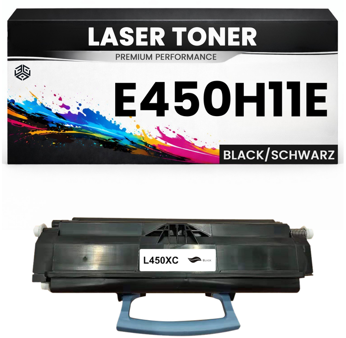 2 x Toner E450H11E für Lexmark Schwarz E450H11E Premium Alternative hohe Reichweite für Lexmark E450DN