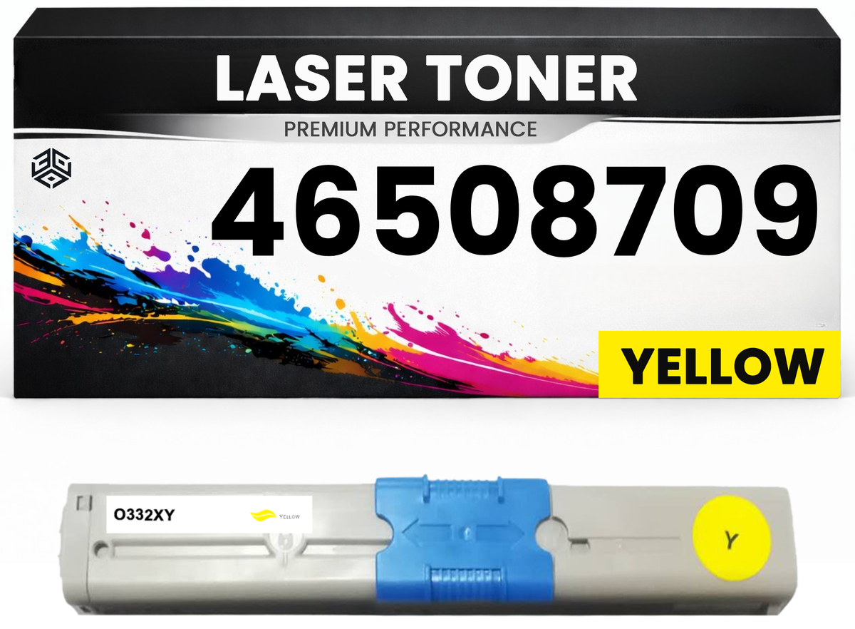 Toner 46508709 Gelb für OKI kompatibel  hochwertige Premium Alternative für Okidata C332dn, MC363dn, Oki C332dn, MC363dn