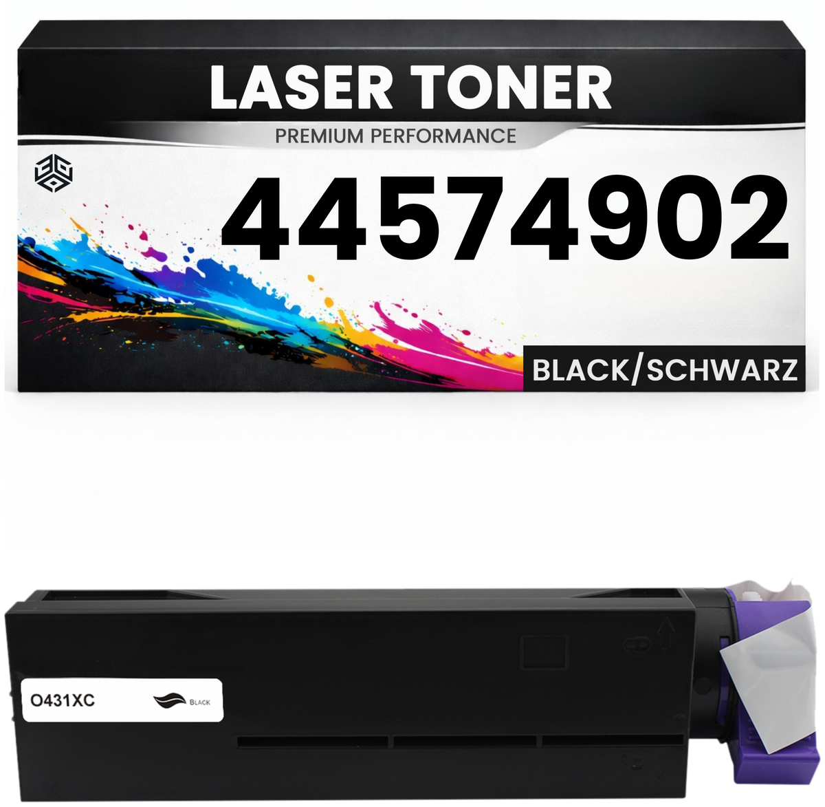 XXL Toner kits kompatibel für OKI 44574902 data B431d/B431dn+/B431dn/MB471w MFP/MB491/MB491dn/MB491+LP MFP in Schwarz