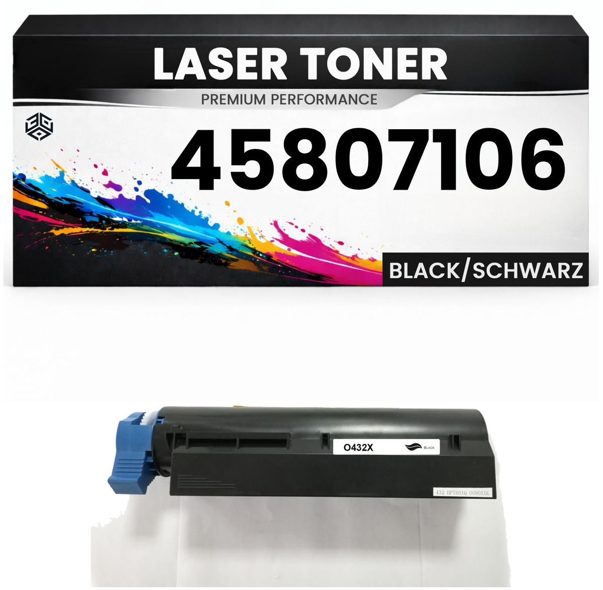 XXL Toner kits kompatibel für OKI 45807106 data B412dn/B432dn/B512dn/MB472w/MB492/MB562w in Schwarz