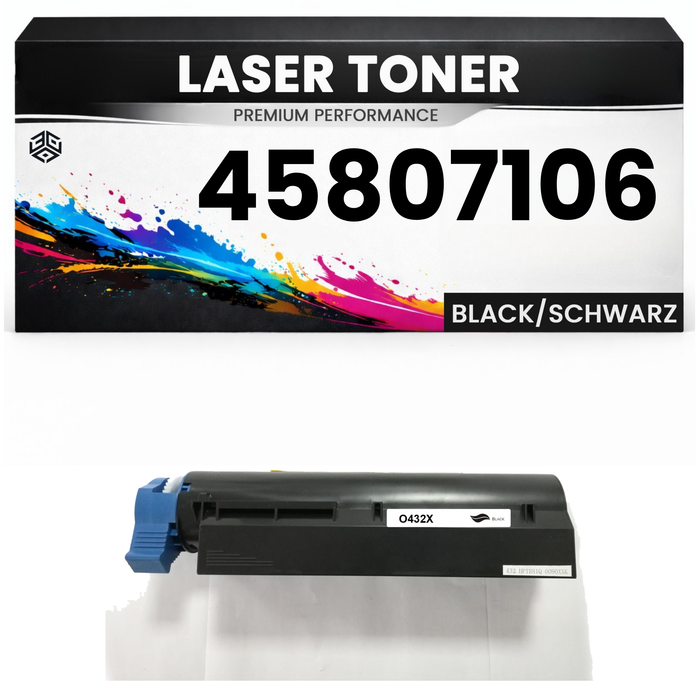 XXL Toner kits kompatibel für OKI 45807106 data B412dn/B432dn/B512dn/MB472w/MB492/MB562w in Schwarz