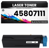 Toner 45807111 für OKI kompatibel Schwarz hochwertige Premium Alternative für Oki B432dn, B512dn, Okidata B432dn, B512dn, MB492, MB562w