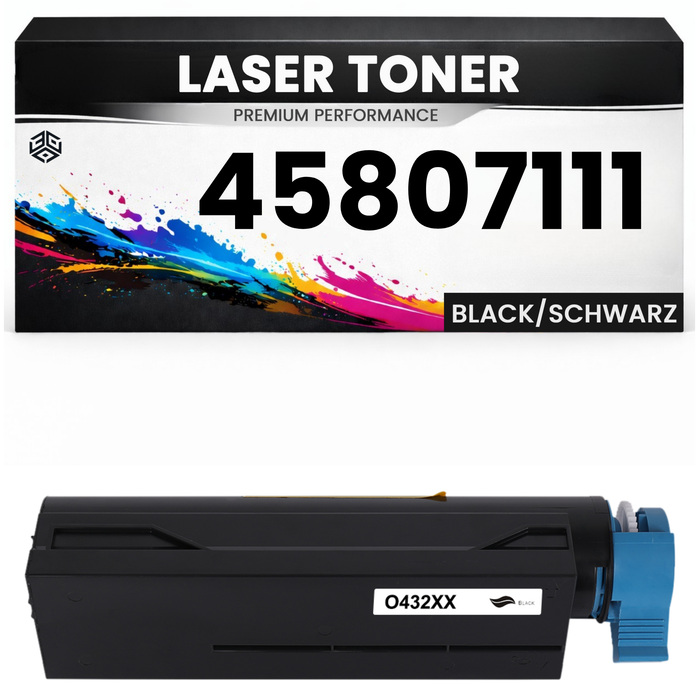 XXL Toner kits kompatibel für OKI 45807111 data B432dn/B512dn/MB492/MB562w in Schwarz