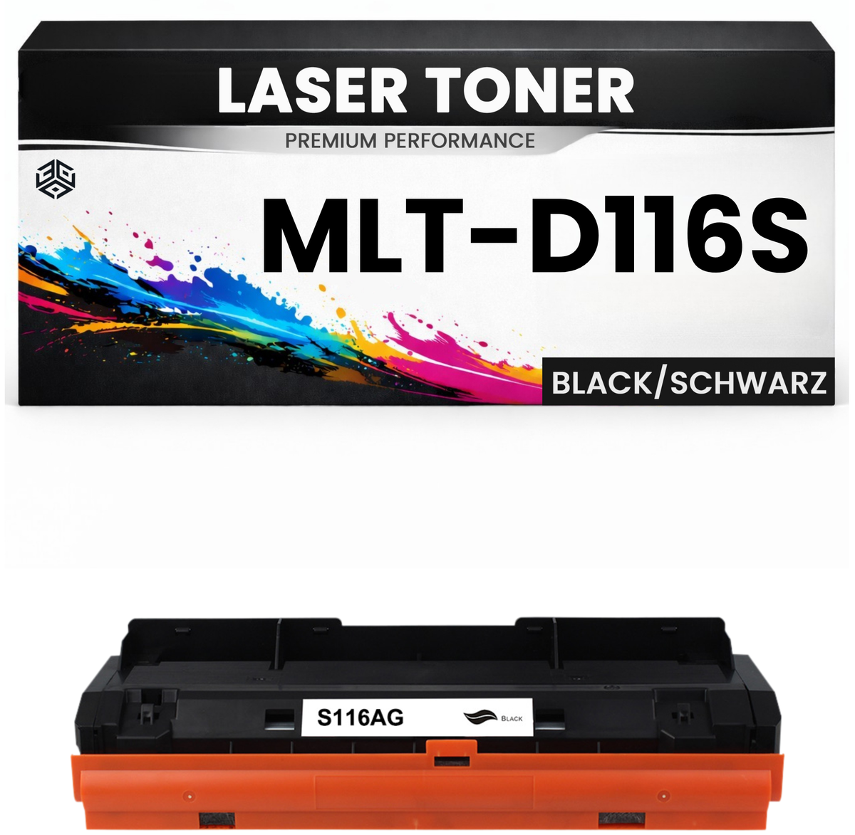 2 x Toner 116S für Samsung Schwarz MLT-D116S wie Original Premium alternative Xpress SL-M2625/2626/2675/2676/2825/2825DW/2826/2835/2875/2875FD
