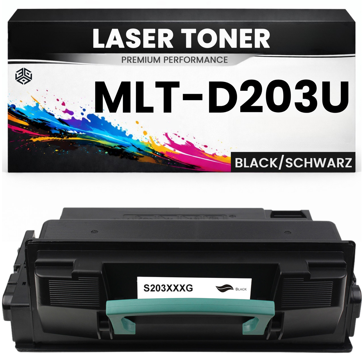 2 x Toner 203U für Samsung Schwarz MLT-D203U wie Original Premium alternative für Samsung ProXpress SL-M4020ND, SL-M4070FR