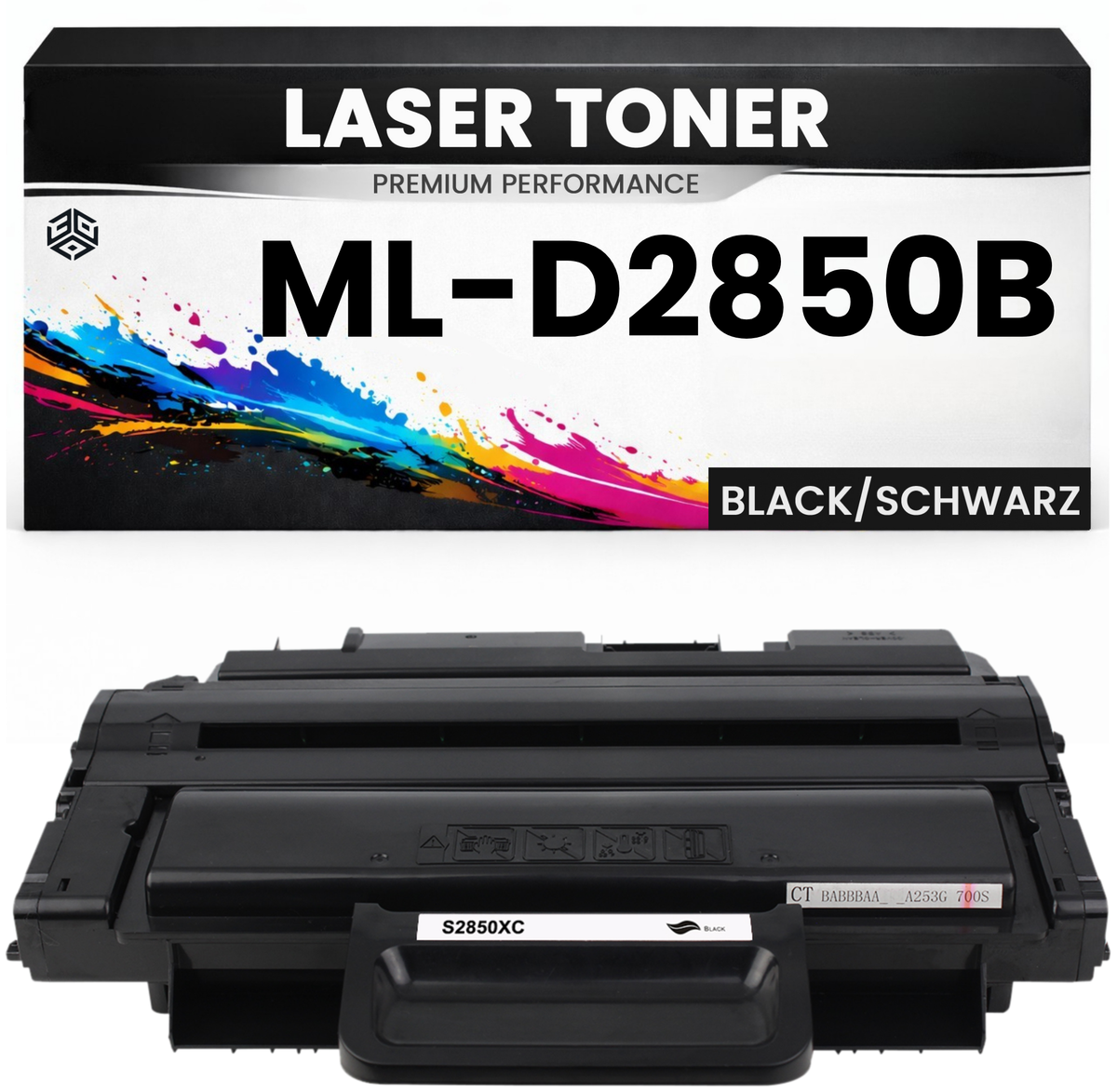 XXL Toner ML-D2850B für Samsung Schwarz MLD2850B für ML-2850 5000 Seiten für Samsung ML-2450 ML-2851 ML-2851NDL ML-2851NDR ML-2850 ML-2850DR ML-2851ND