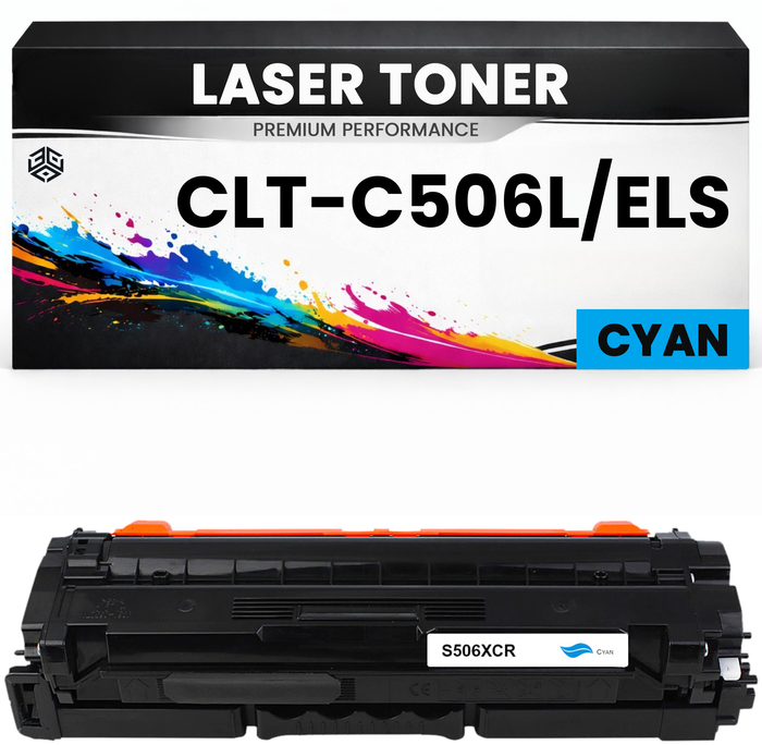 2 x Toner C506L für Samsung Cyan CLT-C506L / ELS Premium Alternative Günstig für Samsung CLX-6260FD, CLP-680ND, CLX-6260FR, CLX-6260FW, CLX-6260ND