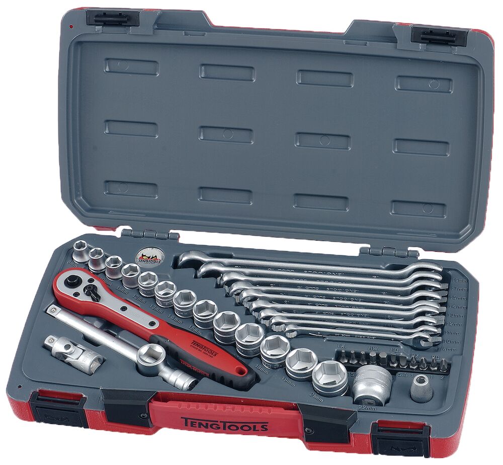 Teng Tools MECCA PRO 3/8"-Steckschlüssel- & Werkzeug-Set, 39 Teile – T3839