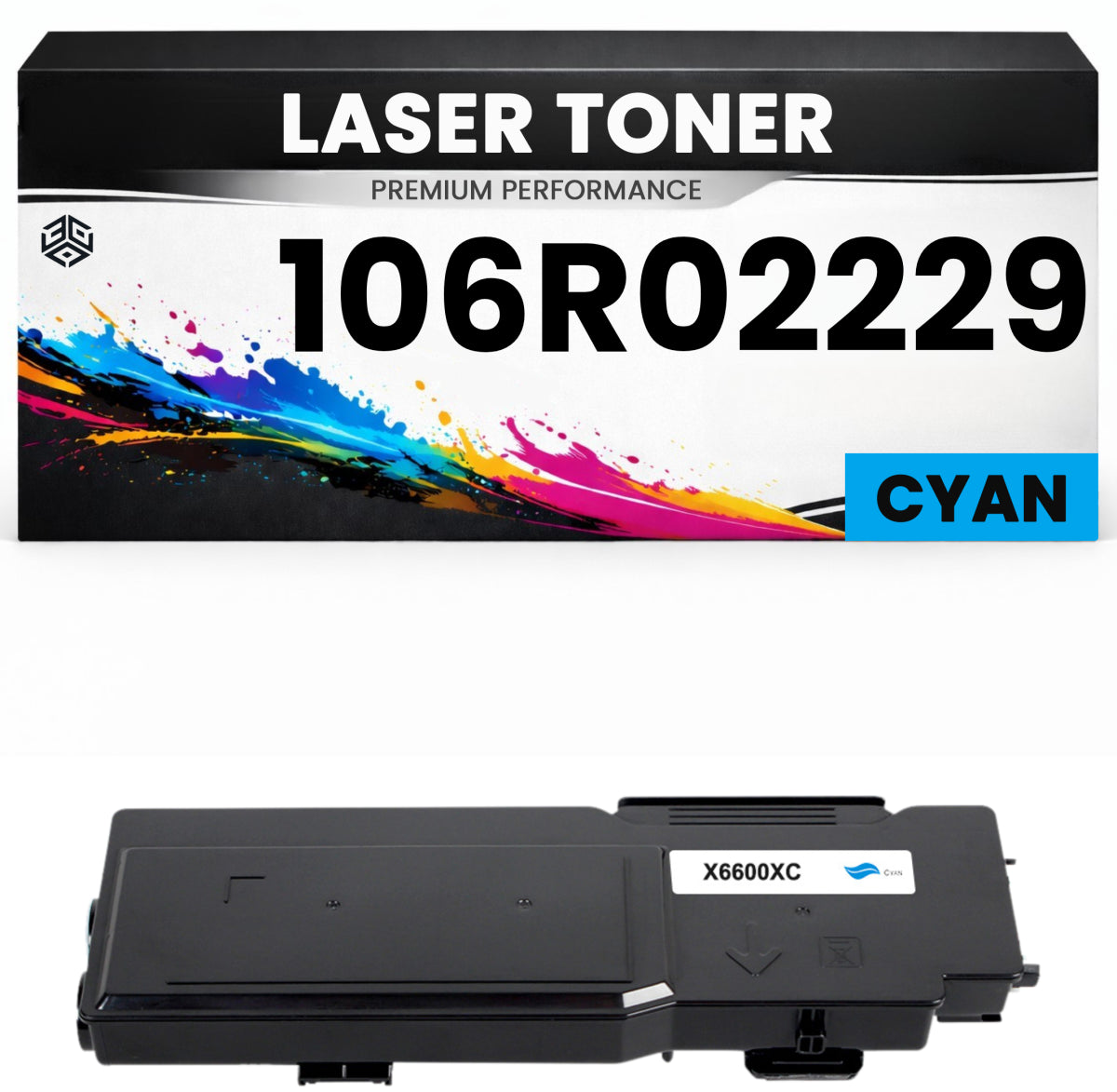 Toner 106R02229 Cyan für Xerox kompatibel  hochwertige Premium Alternative für Xerox Phaser C6600, Xerox Workcenter 6605
