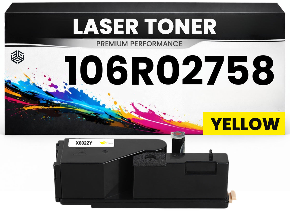Toner 106R02758 Gelb für Xerox kompatibel  hochwertige Premium Alternative für Xerox Phaser 6020, 6022, Xerox WorkCentre 6027, Xerox 6025
