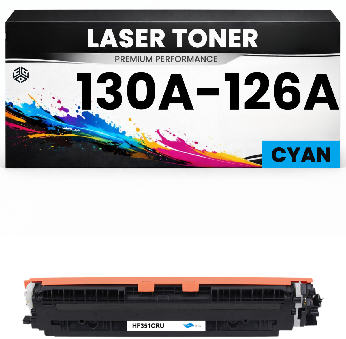 Toner 130A / 126A Cyan für HP kompatibel CF351A CE311A Premium Alternative LaserJet Pro 100 Color MFP M175A/175NW/176/275 CP 1025 1025NW M175NW