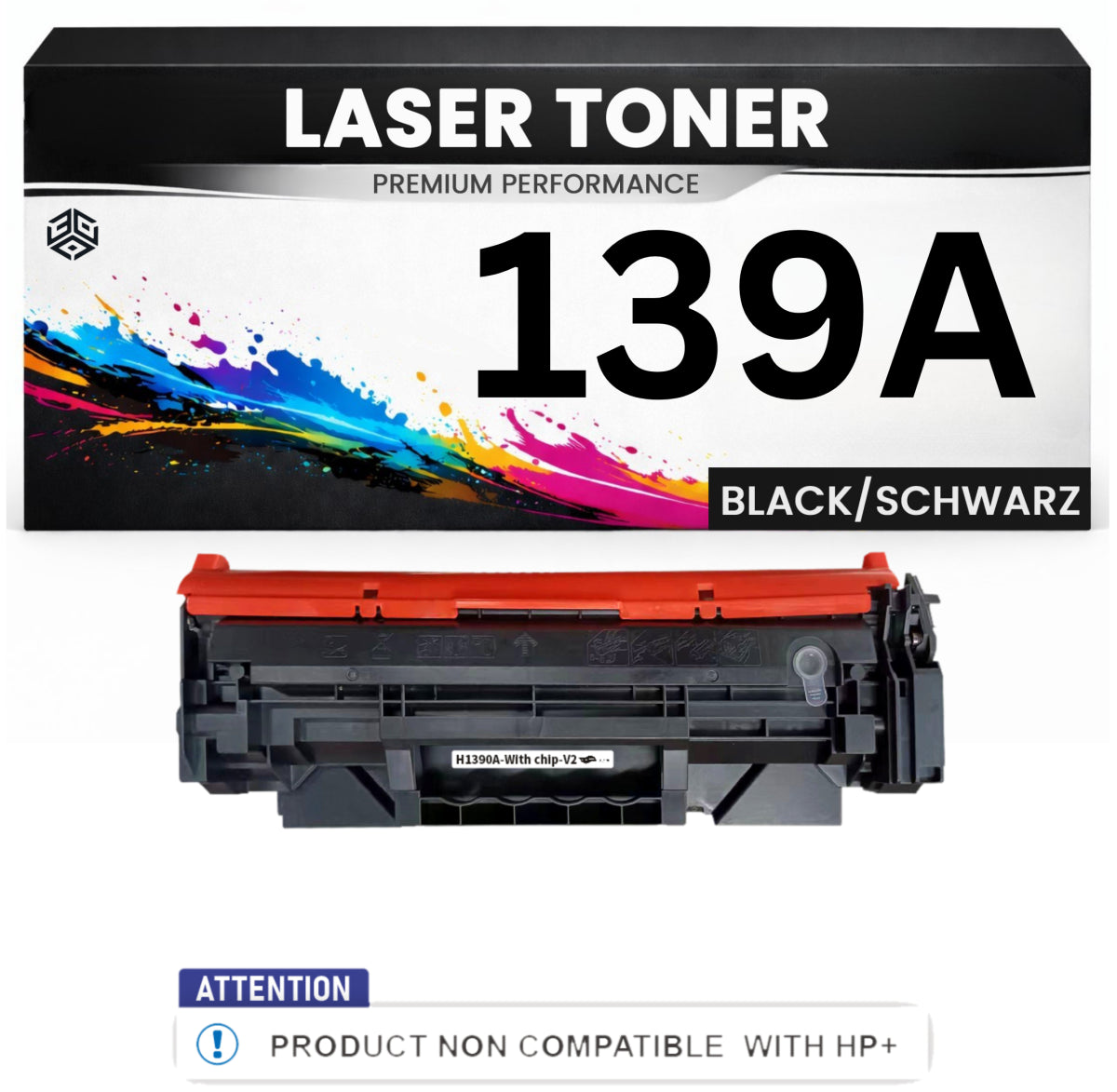 Toner 139A für HP alternativ Schwarz W1390A (nicht für HP+) Premium für HP LaserJet Pro 3002dw, 3002dn, HP Laserjet MFP 3102fdn, 3102fdw