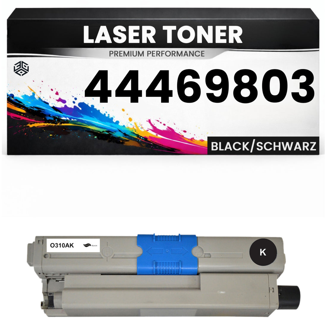 Toner 44469803 für OKI kompatibel Schwarz hochwertige Premium Alternative Okidata C310dn/330dn/331dn/510dn/511dn/530dn/531dn MC351/352DN/361MFP MC562W