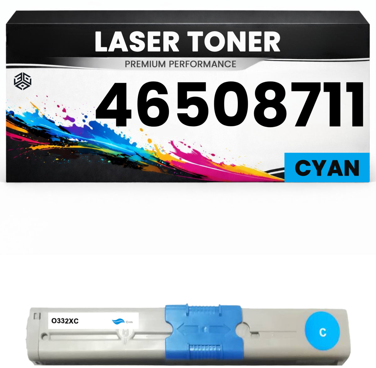 Toner 46508711 Cyan für OKI kompatibel  hochwertige Premium Alternative für Okidata C332dn, MC363dn, Oki C332dn, MC363dn