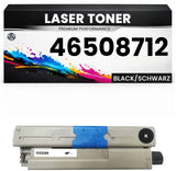 Toner 46508712 für OKI kompatibel Schwarz hochwertige Premium Alternative für Okidata C332dn, MC363dn, Oki C332dn, MC363dn