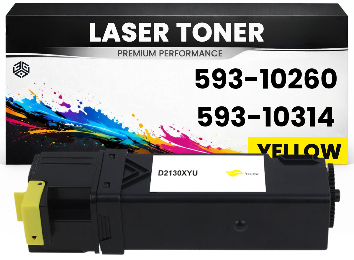 Toner 593-10260 / 593-10314 Gelb für Dell  Premium Premium Alternative Günstig für Dell 1320, 1320c, 1320cn, 2130cn, 2135cn