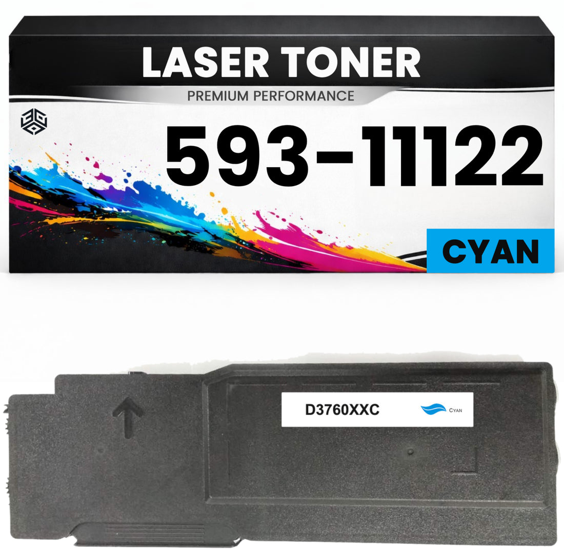 Toner 593-11122 Cyan für Dell  59311122 Premium Alternative Günstig für Dell Color Laser C3760dn, C3760dnf, C3760n, C3765dnf MFP