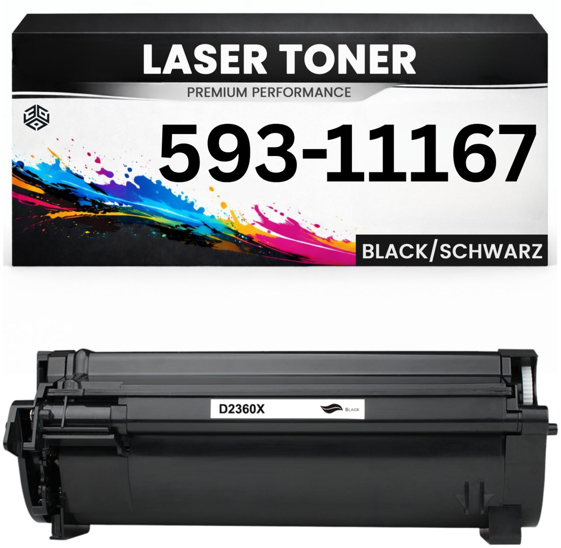 Toner 593-11167 für Dell kompatibel Schwarz 59311167 wie Original Tonerkartusche für Dell Laser Printer B2360d, B2360dn, B3460dn, B3465dnf