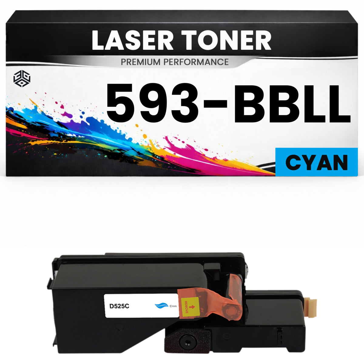 Toner 593-BBLL Cyan für Dell kompatibel  593BBLL Premium Alternative Günstig für Dell E525W
