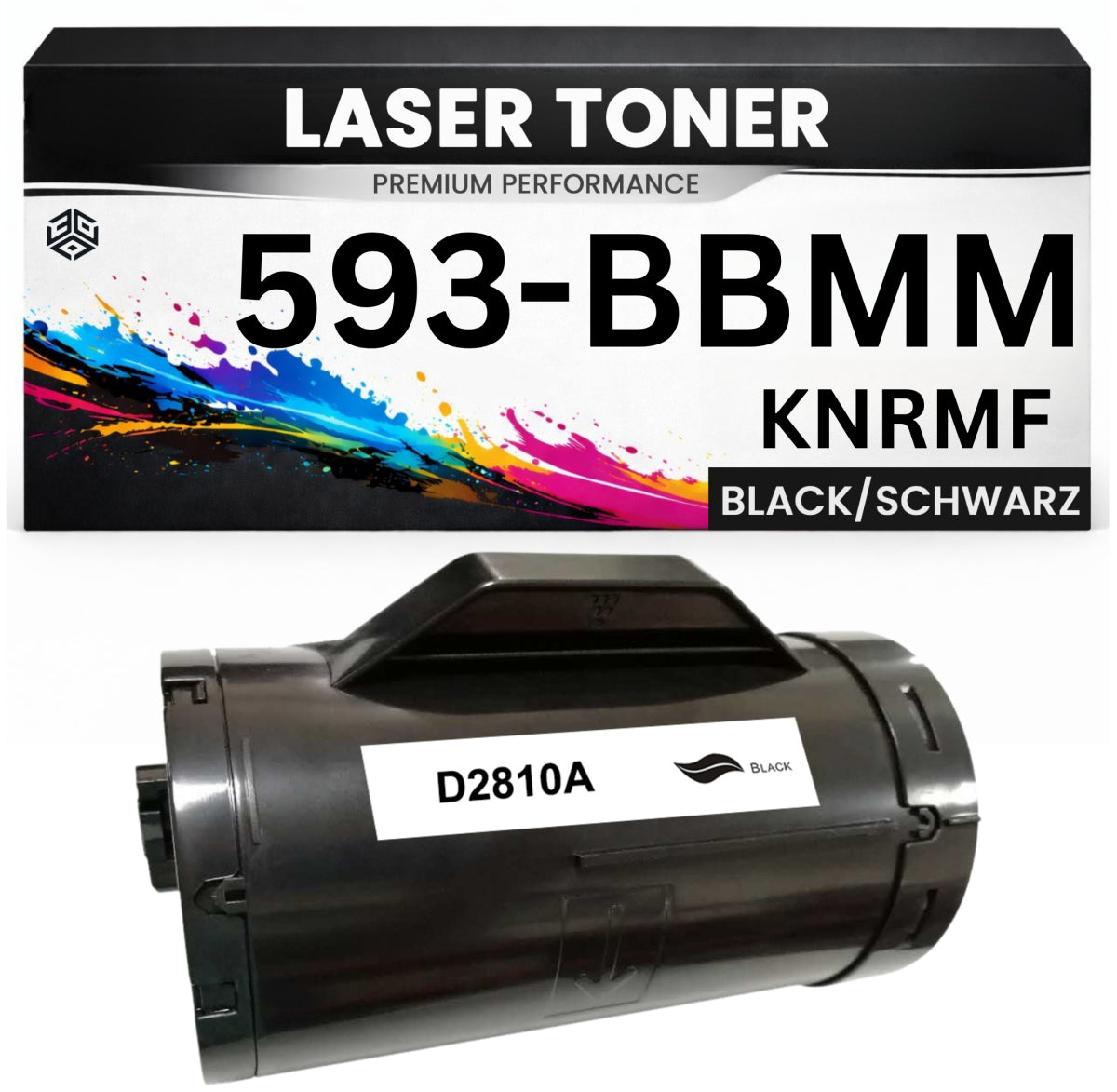 Toner 593-BBMM / KNRMF für Dell kompatibel Schwarz 593BBMM KNRMF Ersatz für Dell H815dw, S2810dn, S2815dn