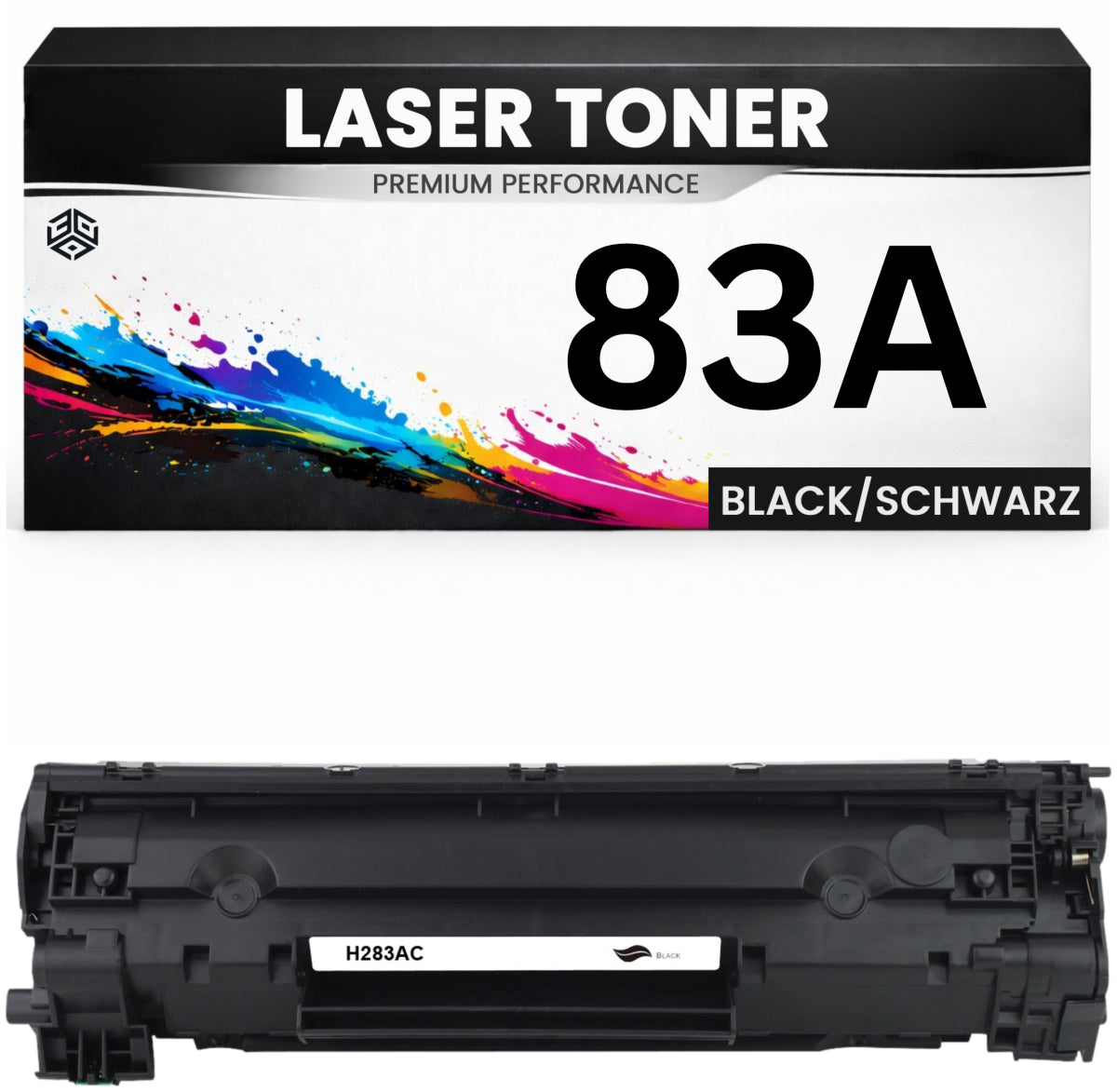 Toner 83A für HP kompatibel Schwarz CF283A Premium Alternative Günstig LaserJet Pro MFP M125a/125nw/125rnw/126a/126nw/127fn/127fp/127fs/127fw