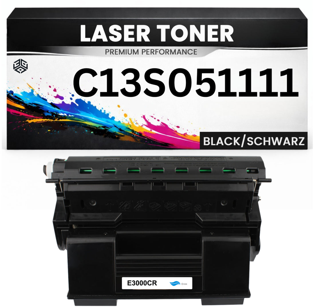 Toner C13S051111 für Epson hochwertig Schwarz C13S051111 Alternative für Epson EPL-N3000