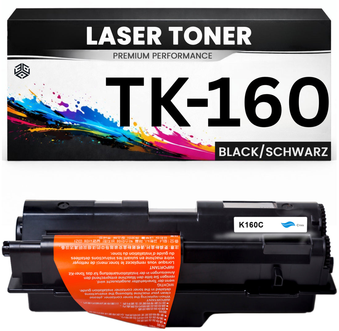Toner TK-160 für Kyocera Schwarz TK160 Premium Alternative hohe Reichweite für Kyocera FS-1120D, FS-1120DN