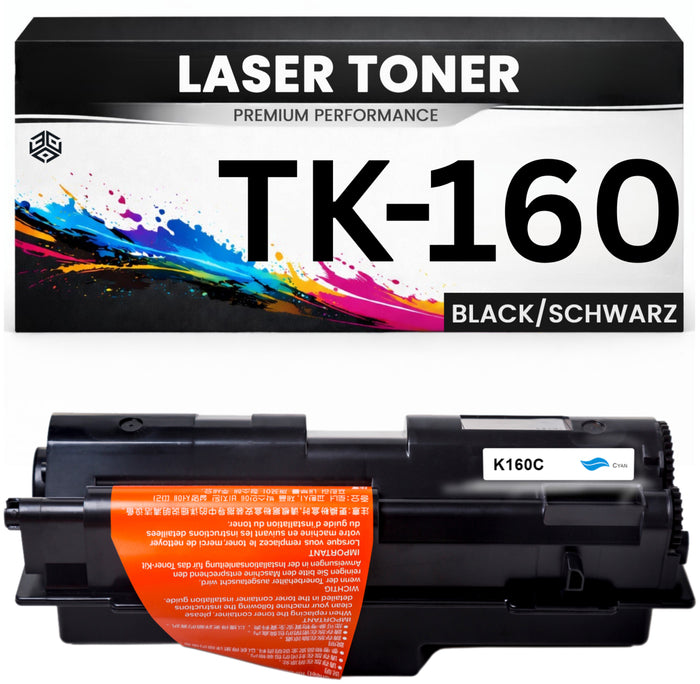 Toner TK-160 für Kyocera Schwarz TK160 Premium Alternative hohe Reichweite für Kyocera FS-1120D, FS-1120DN