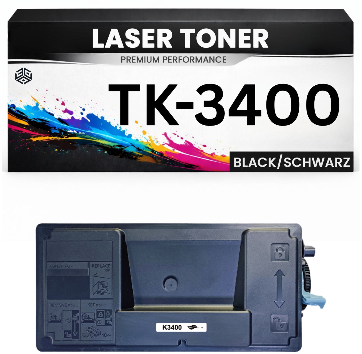 Toner TK-3400 für Kyocera Schwarz TK3400 hochwertige Alternative für Kyocera ECOSYS MA4500fx, MA4500x, PA4500x