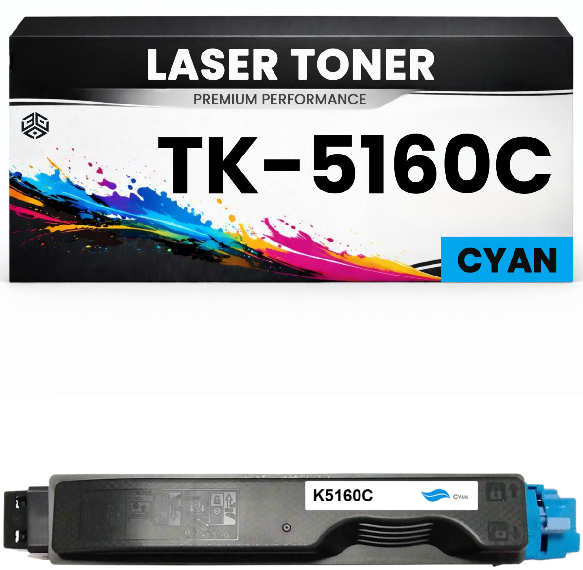 Toner TK-5160C Cyan für Kyocera  TK5160C Premium Alternative Günstig für Kyocera ECOSYS P7040cdn