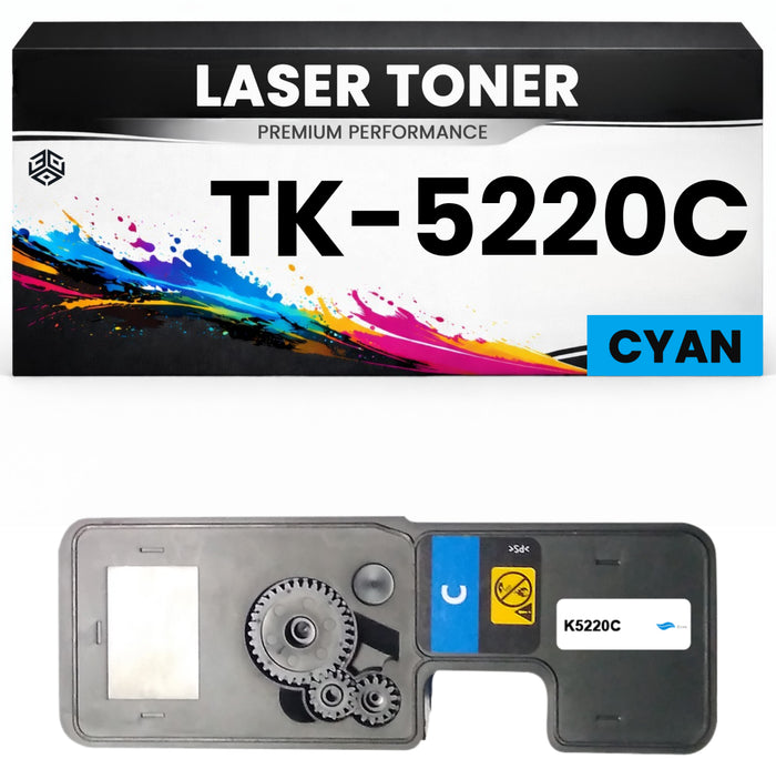 Toner TK-5220C Cyan für Kyocera TK5220C Premium Alternative Günstig ECOSYS M5521cdn, M5521cdw, P5021cdn, P5021cdw, M5026cdw
