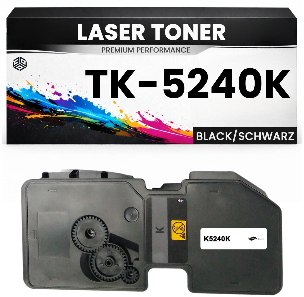 Toner TK-5240K für Kyocera Schwarz TK5240K Tonerkartusche wie Original für Kyocera ECOSYS M5526cdn, M5526cdw, KYOCERA ECOSYS M5026cdn, M5026cdw